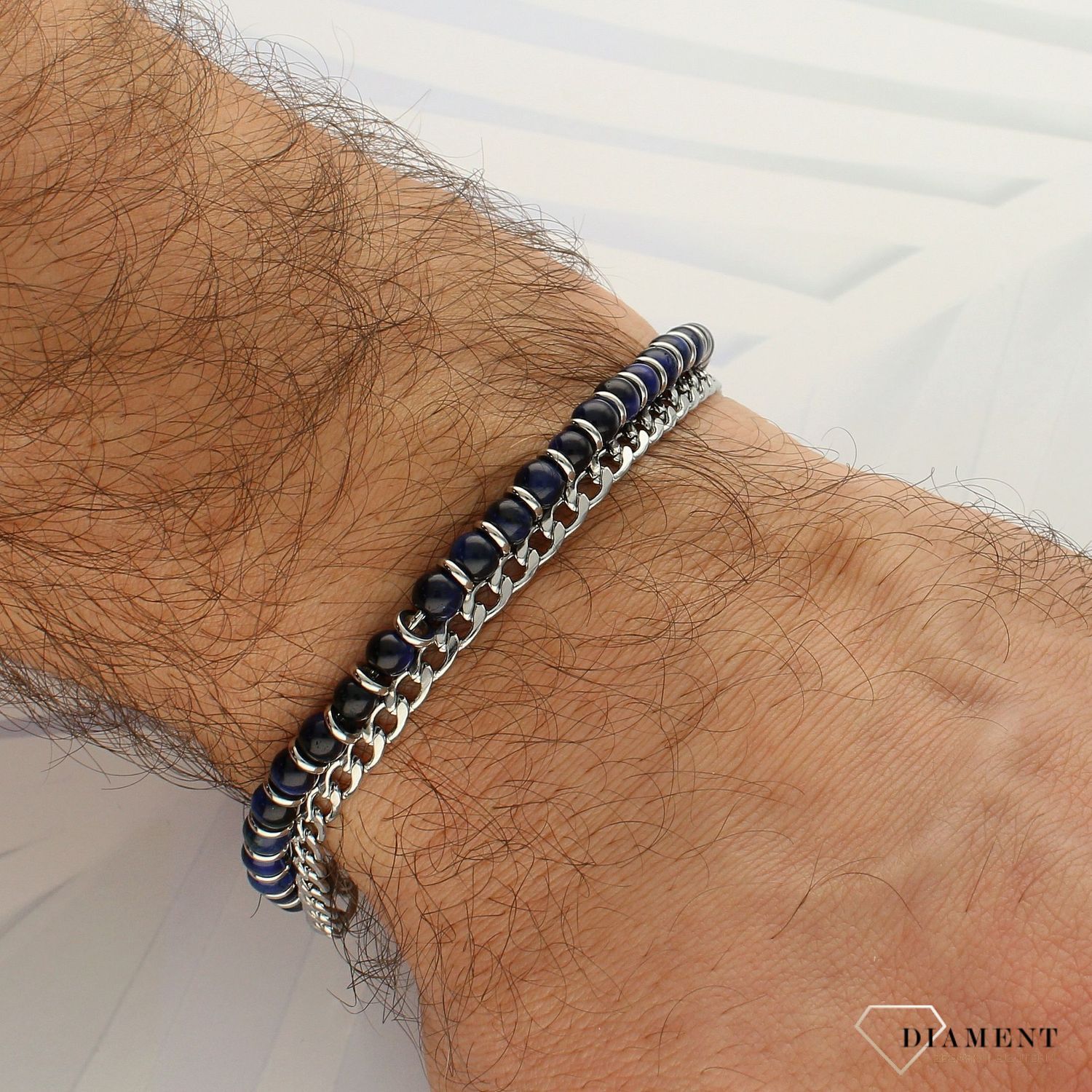 Bransoletka Nomination z niebieskich agatów i łańcuszka ✓ Bransoletki Nomination Instinct w Sklepie z Biżuterią zegarki-diament.pl✓ Piękne i Eleganckie NOMINATION ✓ Biżuteria Nomination ✓ (2).jpg